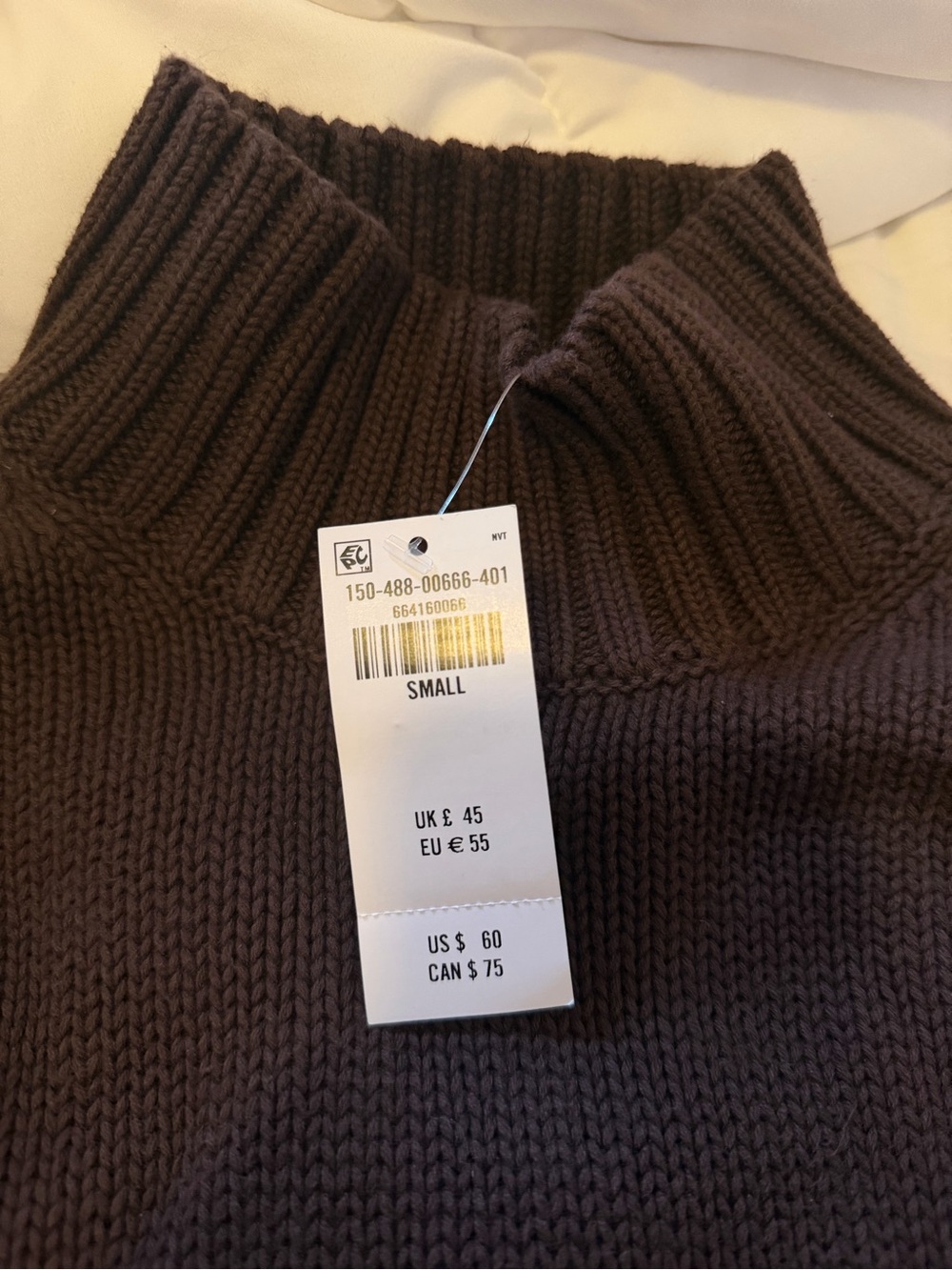 Abercrombie & Fitch Brown Ribbed Turtleneck Sweater Vest